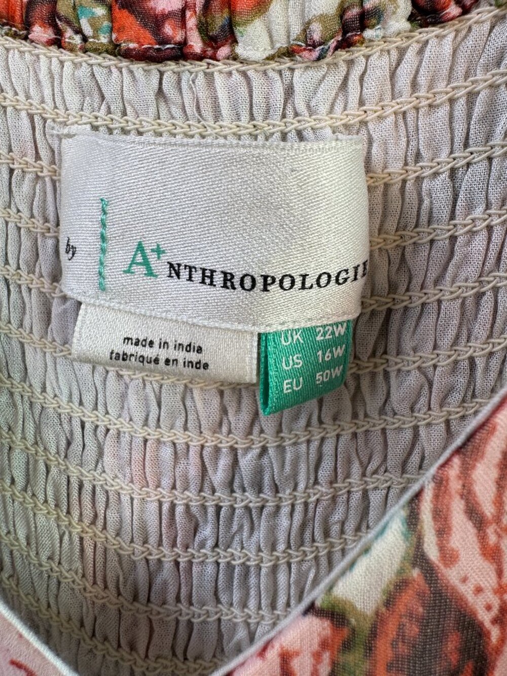 Anthropologie Virginia Floral Print Chiffon Dress Maxi Dress in Women's 16W - Picture 3 of 13